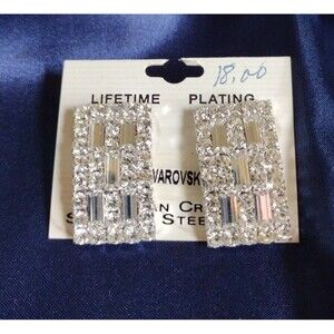 Swarovski crystal drop earrings bridal or special occasions